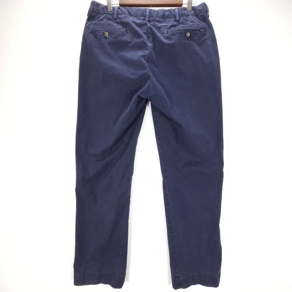 Vintage Polo Ralph Lauren Mens 34x32 Blue Chino Pants Straight Leg Streetwear‎